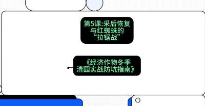第5节：【柑橘清园】采后恢复与红蜘蛛的&ldquo;拉锯战&rdquo;，课程：《经济作物冬季清园&middot;实战防坑指南》#识农AI