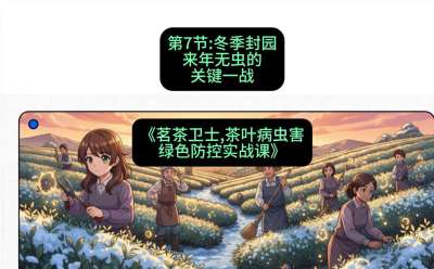 第07节：冬季封园&mdash;&mdash;来年无虫的关键一战，课程：《茗茶卫士&mdash;&mdash;茶叶病虫害绿色防控实战课》#识农AI