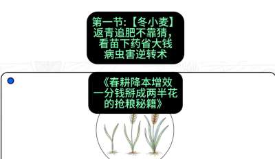 第一节：【冬小麦】返青追肥不靠猜，看苗下药省大钱